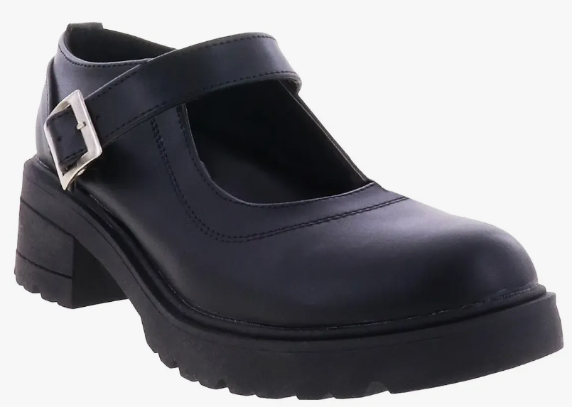 Zapatos Escolares Suela Chunky Cinto De Ajuste Mocasín Erez